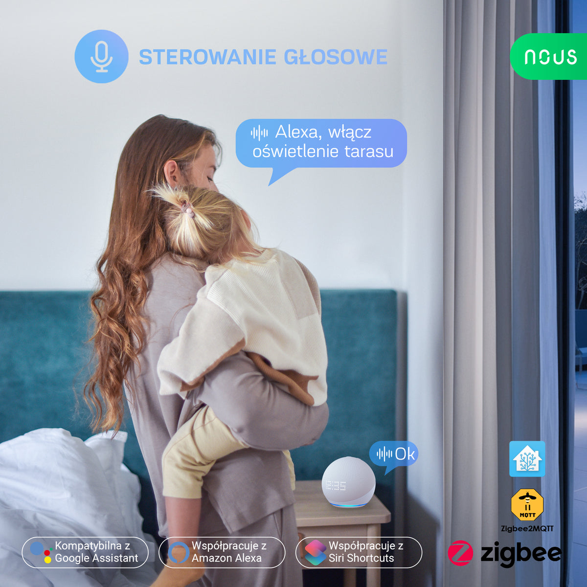 ZigBee Inteligentne gniazdko zewnętrzne NOUS A6Z
