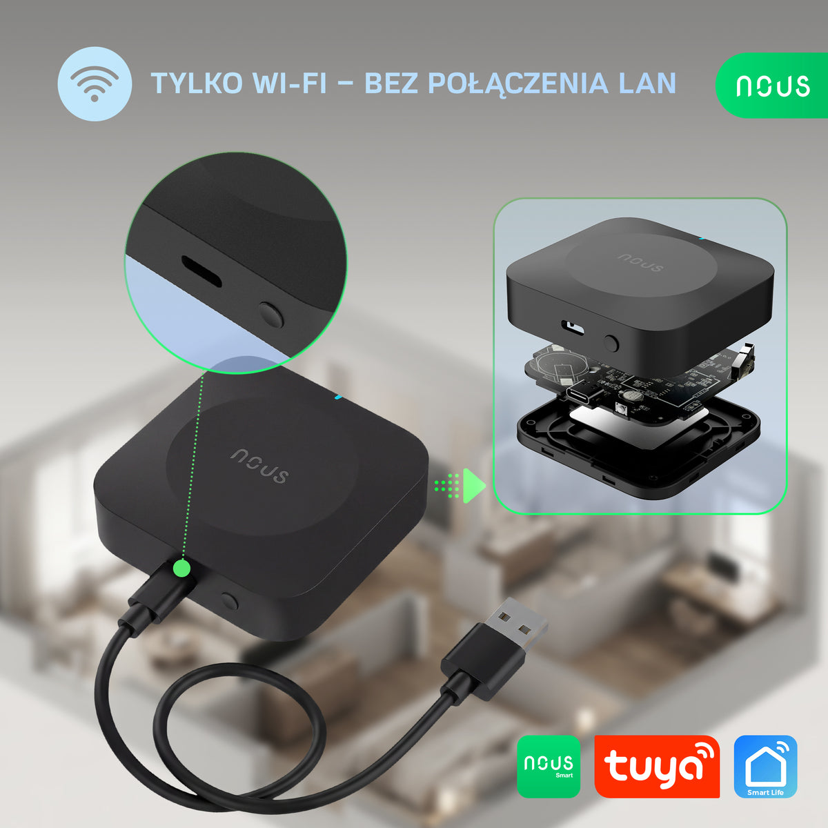NOUS E15 ZigBee Smart Gateway (2,4 / 5 GHz)