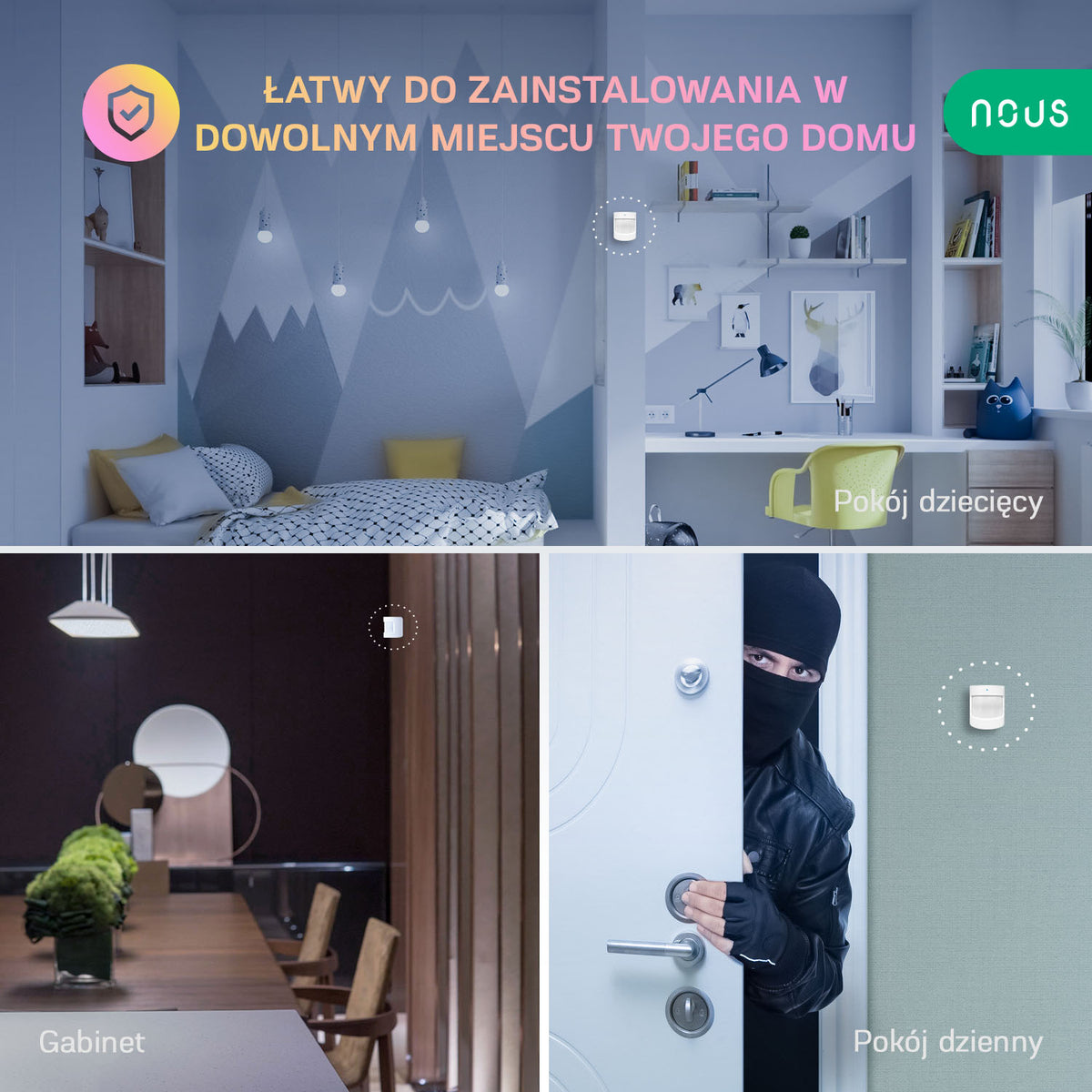 Inteligentny czujnik ruchu PIR ZigBee Nous E2