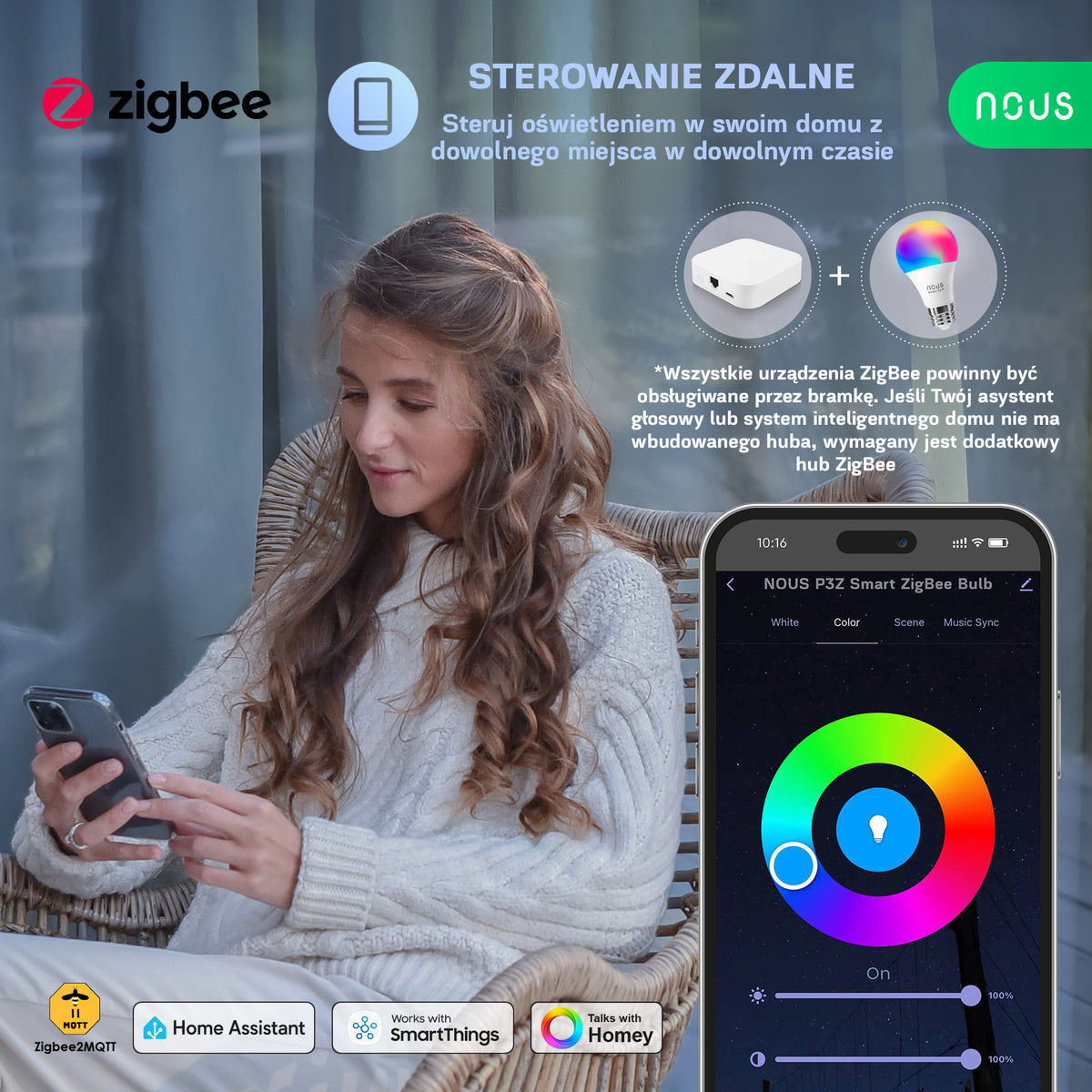 Inteligentna żarówka NOUS P3Z Smart ZigBee E27