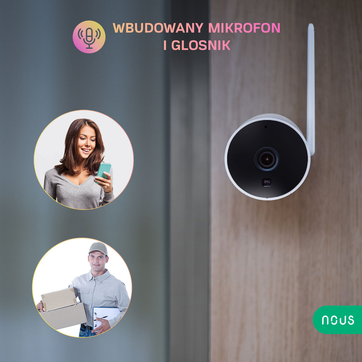 Inteligentna IP Kamera Zewnętrzna typu Bullet WiFi 3MP NOUS W7P