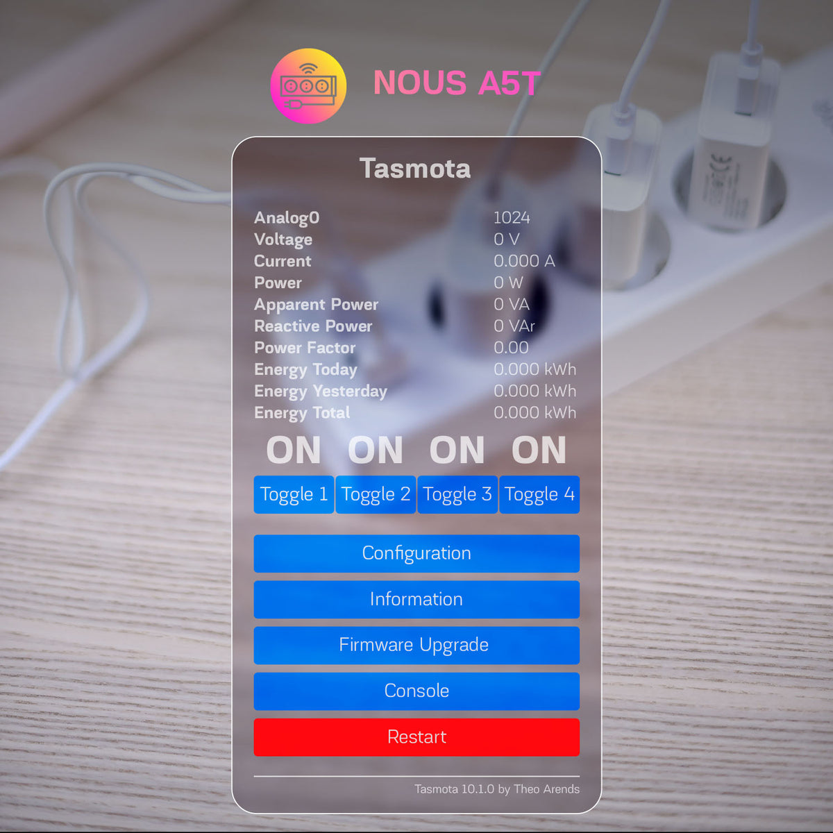 Nous A5T-USED Przedłużacz WiFi Tasmota 5905072800709