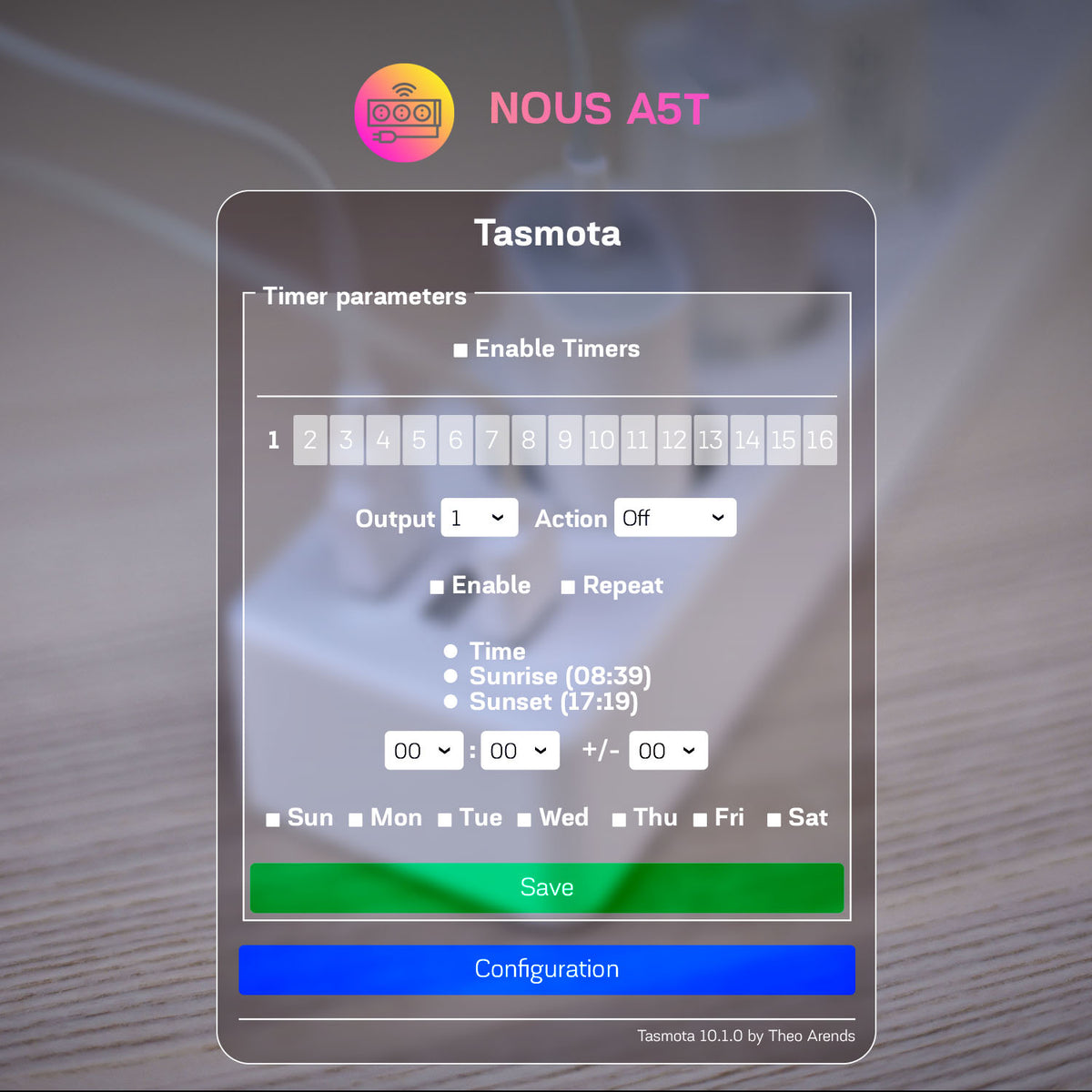 Nous A5T-USED Przedłużacz WiFi Tasmota 5905072800709