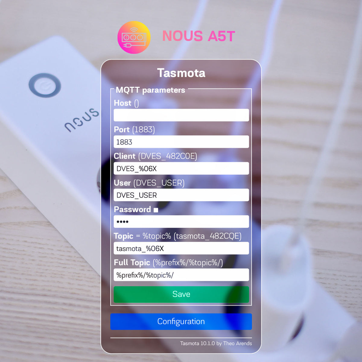 Nous A5T-USED Przedłużacz WiFi Tasmota 5905072800709