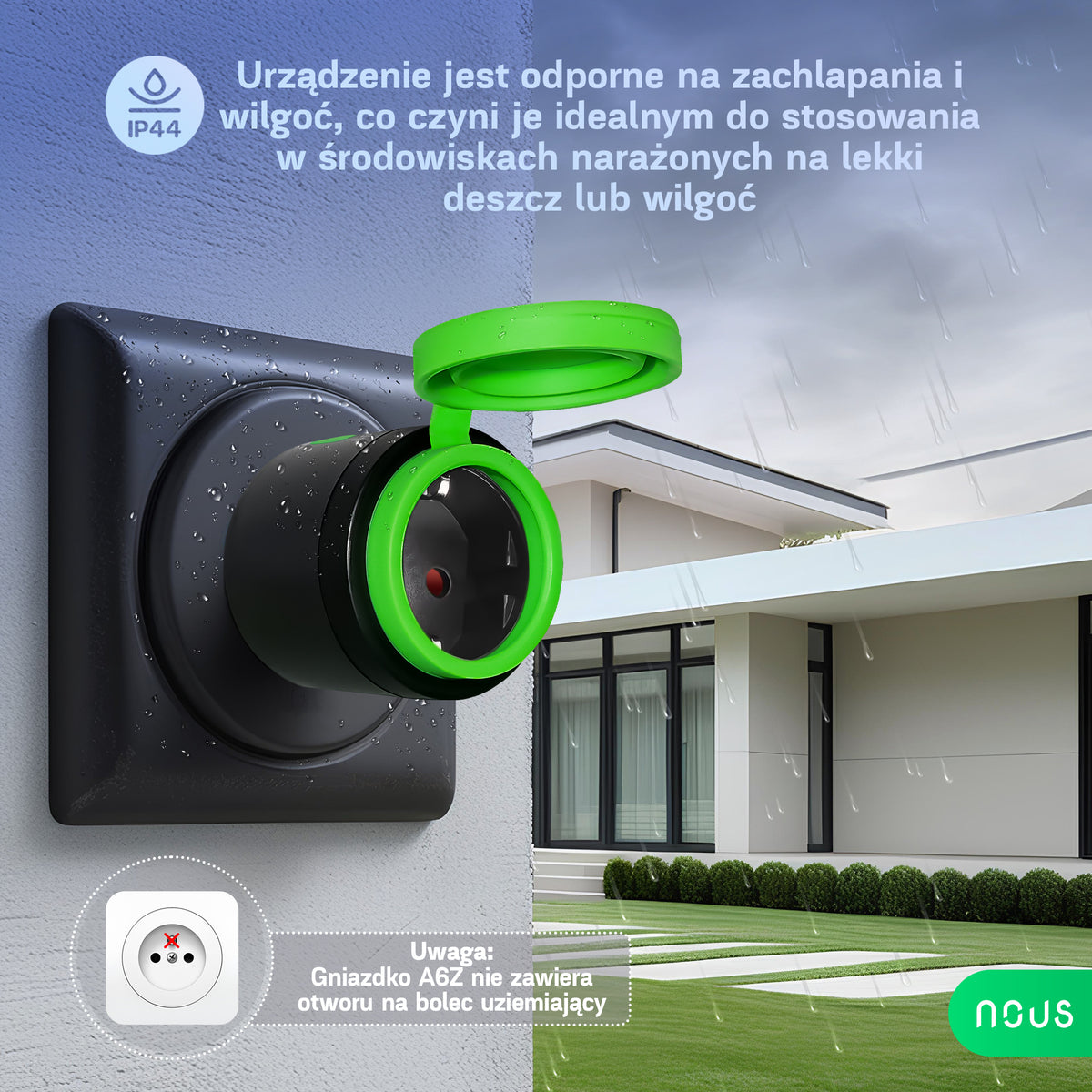 ZigBee  Inteligentne gniazdko zewnętrzne NOUS A6Z