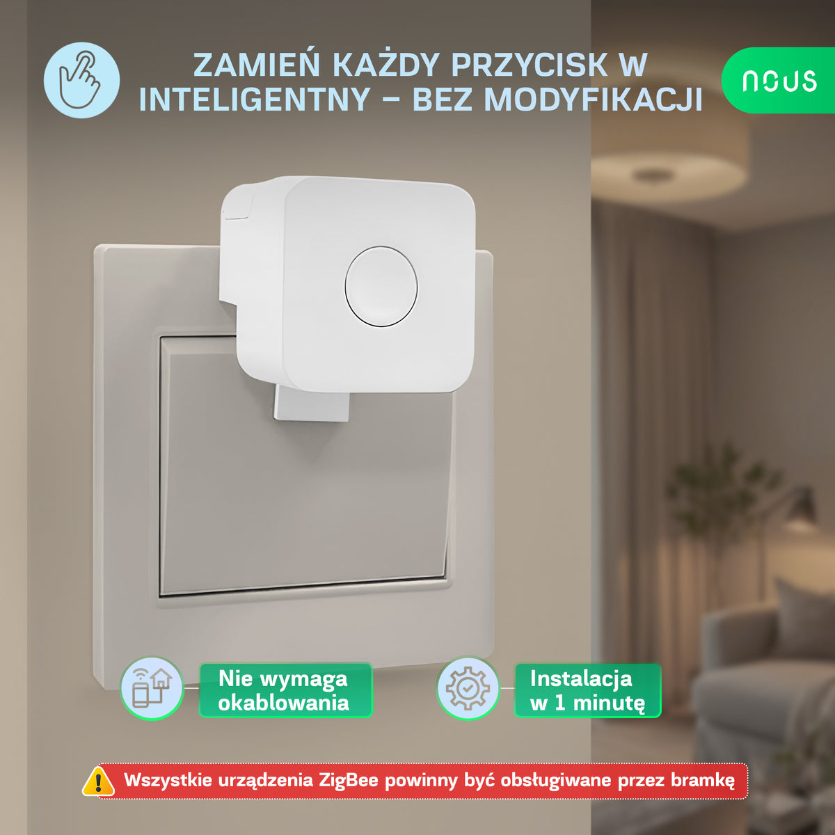 NOUS C2 ZigBee Smart Bezprzewodowy Sterownik przycisku