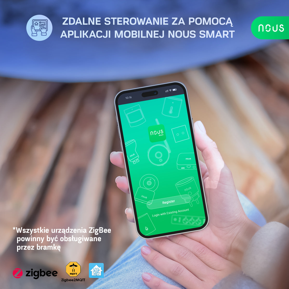 Nous D1Z - Zigbee Inteligentny przełącznik na Szynę DIN 16A