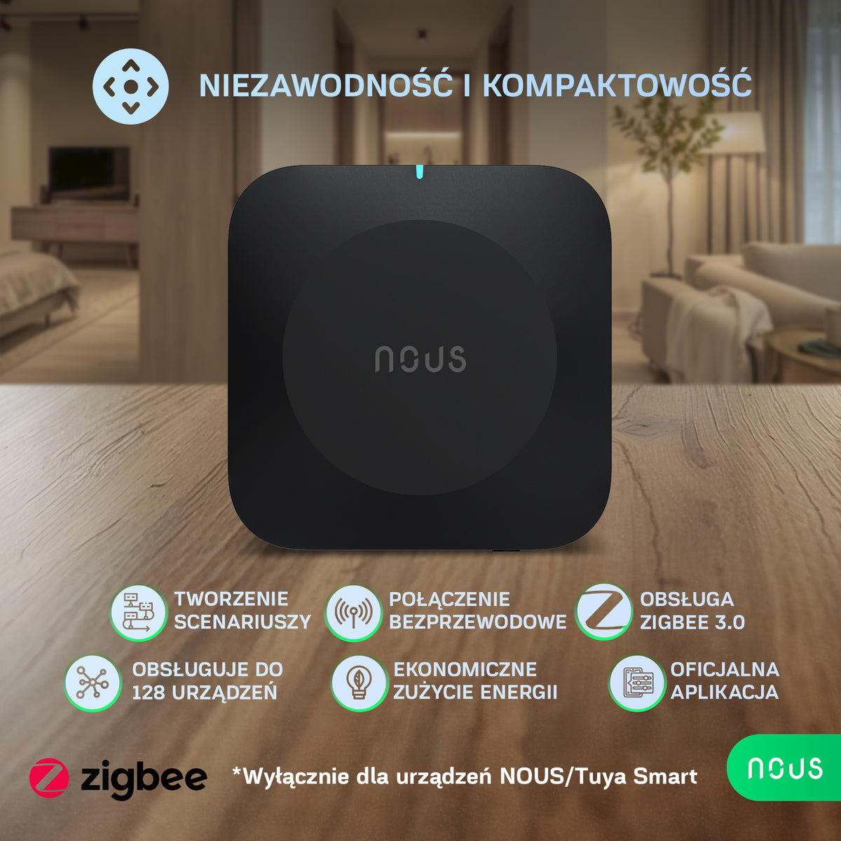 NOUS E15 ZigBee Smart Gateway (2,4 / 5 GHz)
