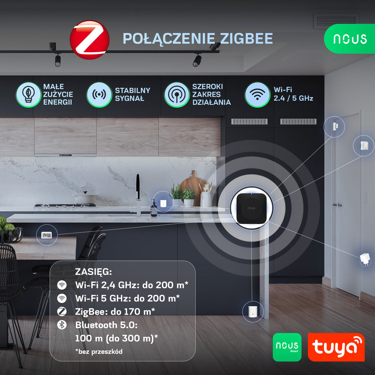 NOUS E15 ZigBee Smart Gateway (2,4 / 5 GHz)