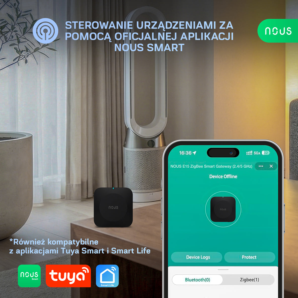 NOUS E15 ZigBee Smart Gateway (2,4 / 5 GHz)