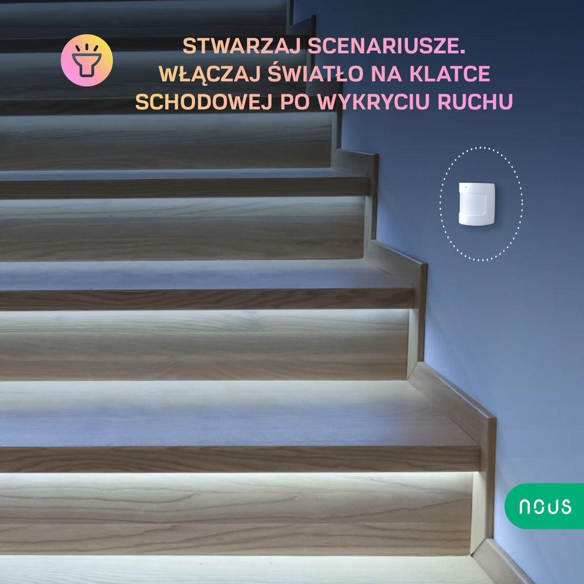 Inteligentny czujnik ruchu PIR ZigBee Nous E2