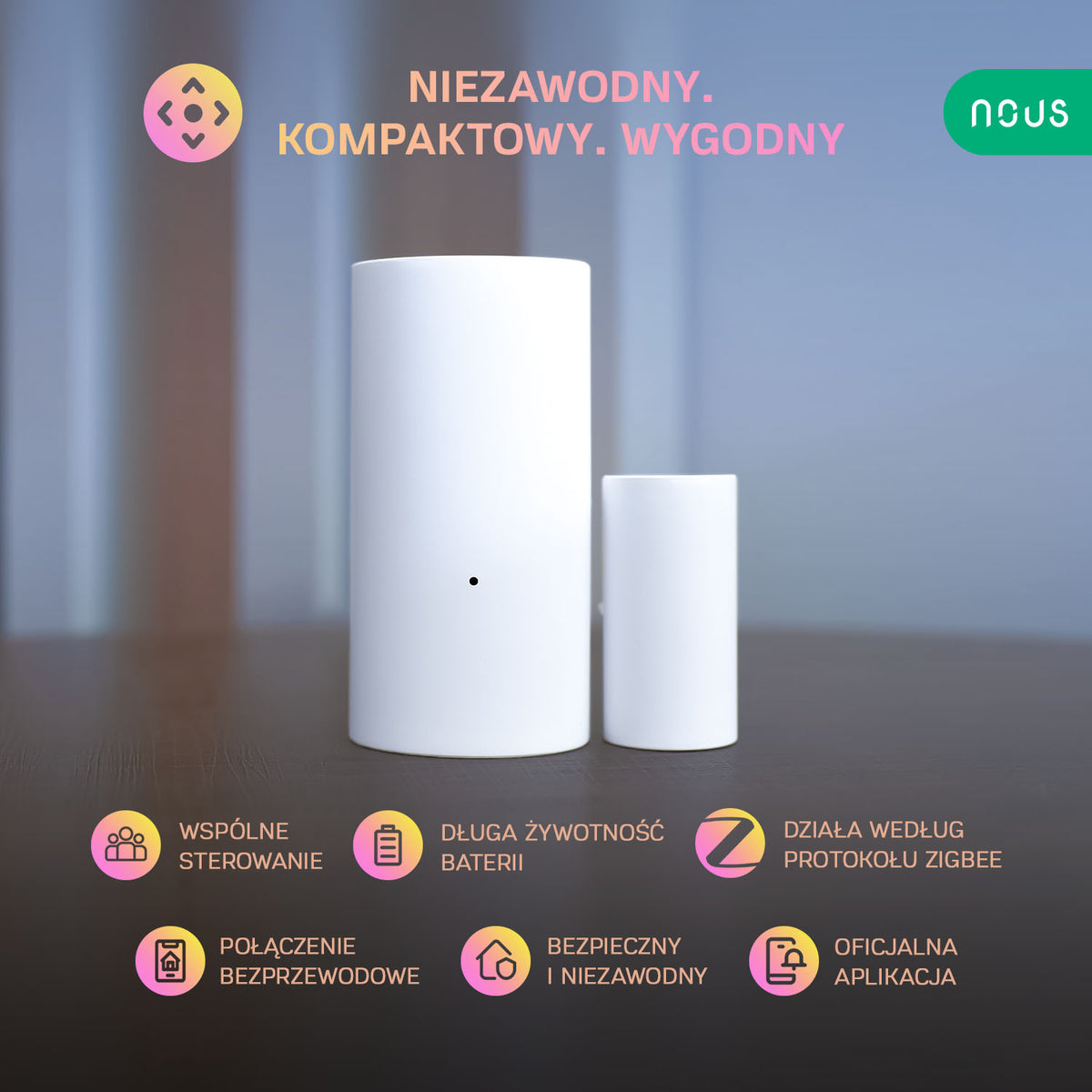 Inteligentny czujnik drzwi i okien ZigBee Nous E3