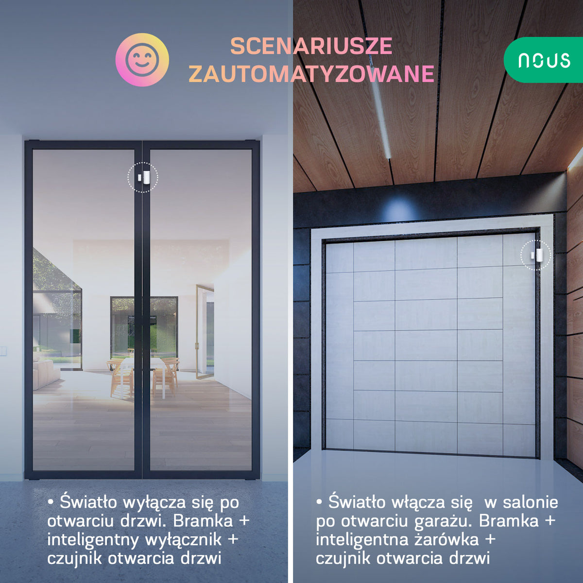Inteligentny czujnik drzwi i okien ZigBee Nous E3