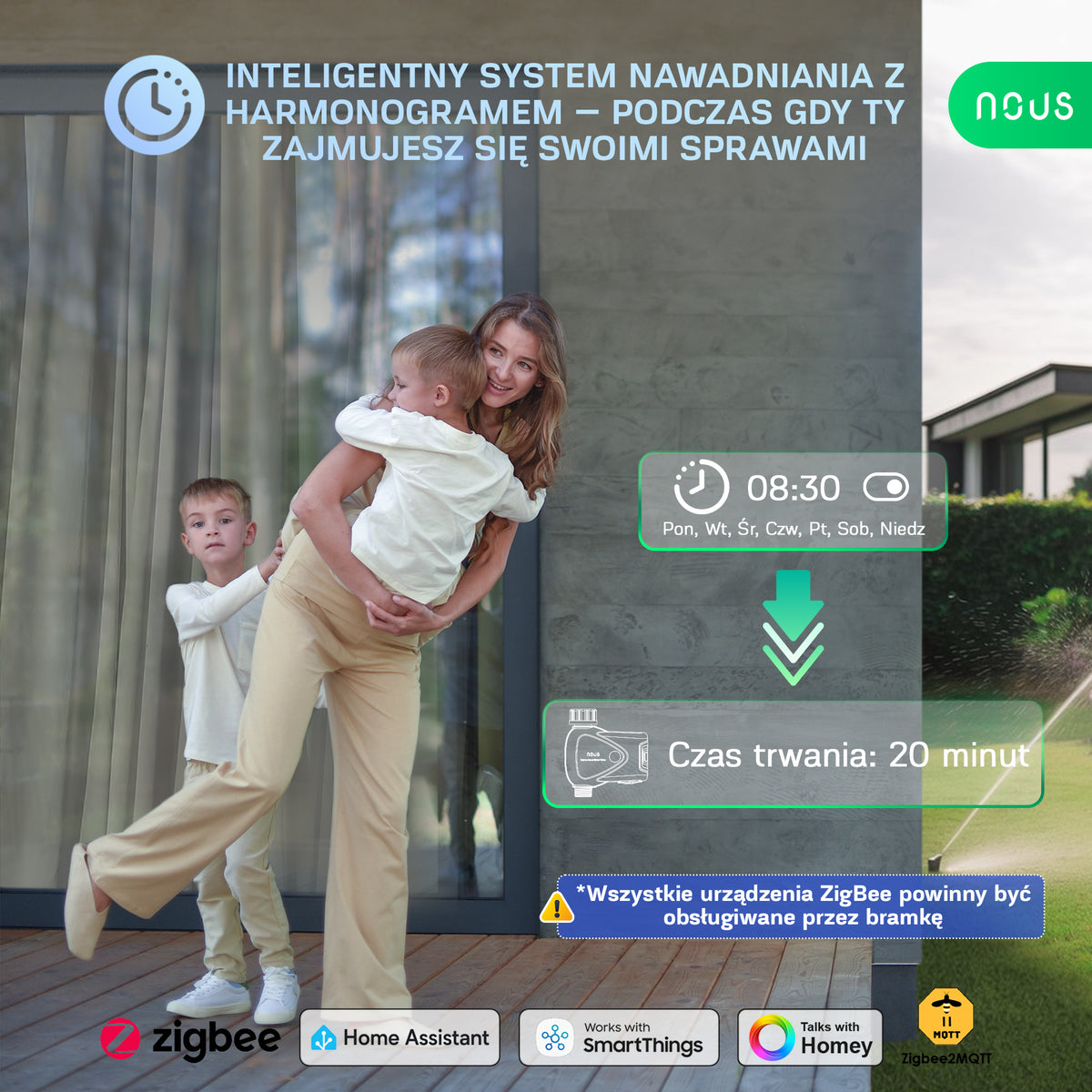 Inteligentny Zawór Wody ZigBee NOUS L14