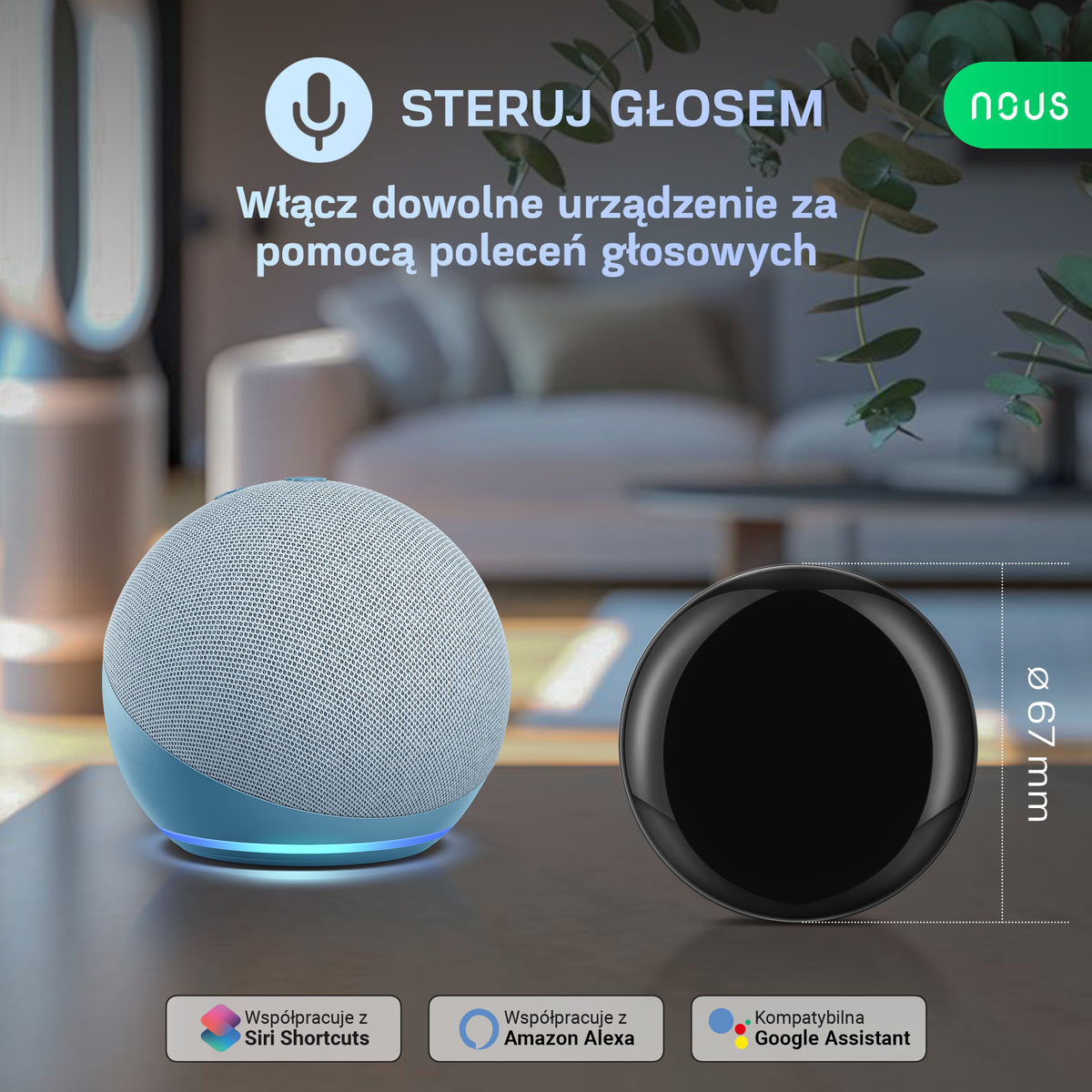 Smart Remote Uniwersalny Pilot IR WiFi NOUS L5 Tuya