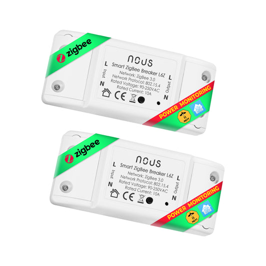 Inteligentny przekaźnik łącznikowy ZigBee NOUS L6Z TUYA (zestaw z 2)