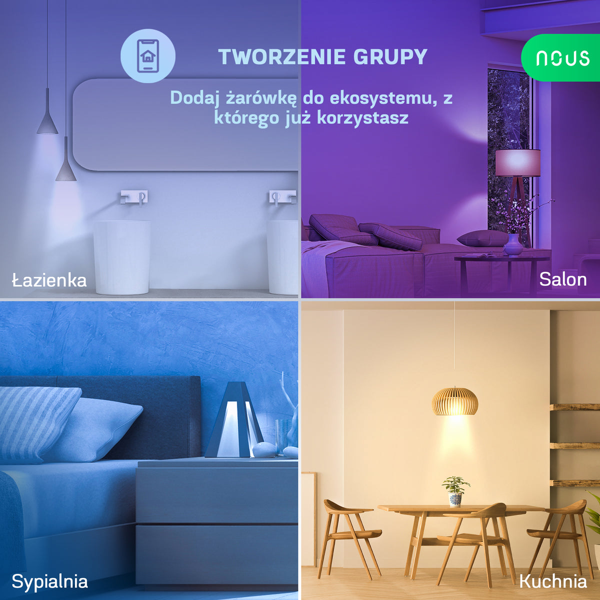 Inteligentna żarówka NOUS WIFI P3 (zestaw z 2)