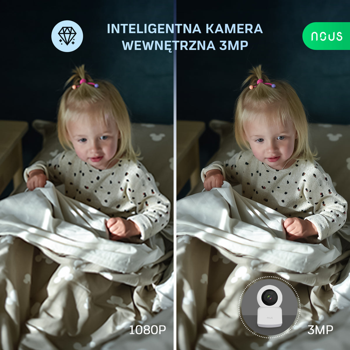 NOUS W2 Inteligentna kamera WiFi PTZ 3MP