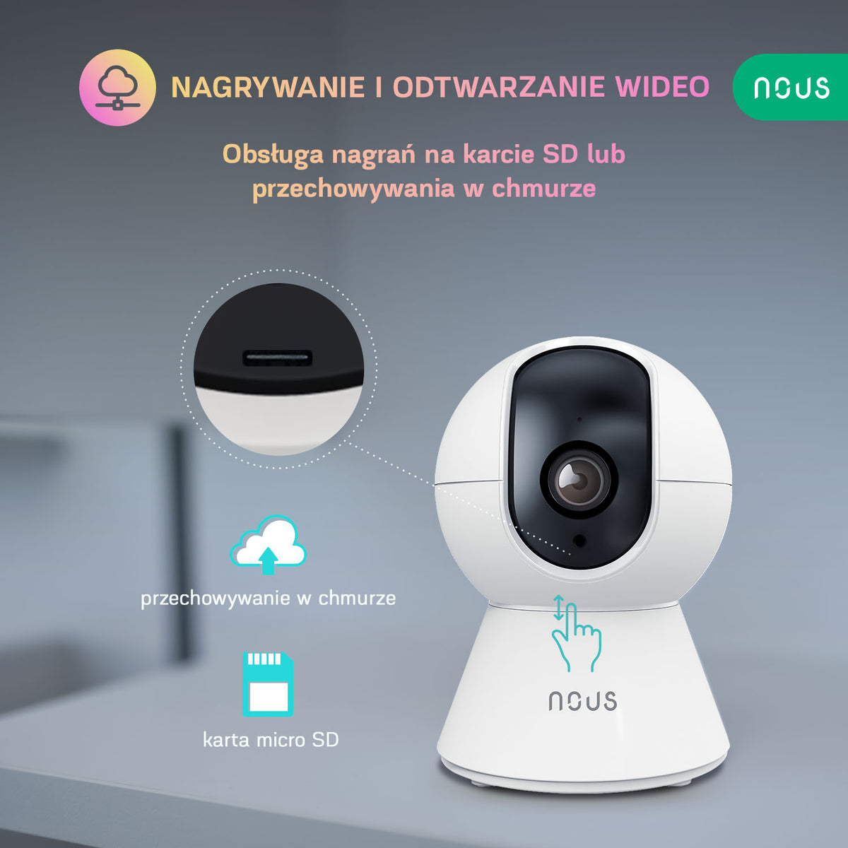 NOUS W5-USED Inteligentna kamera WiFi PTZ IP 3MP 5905072800785