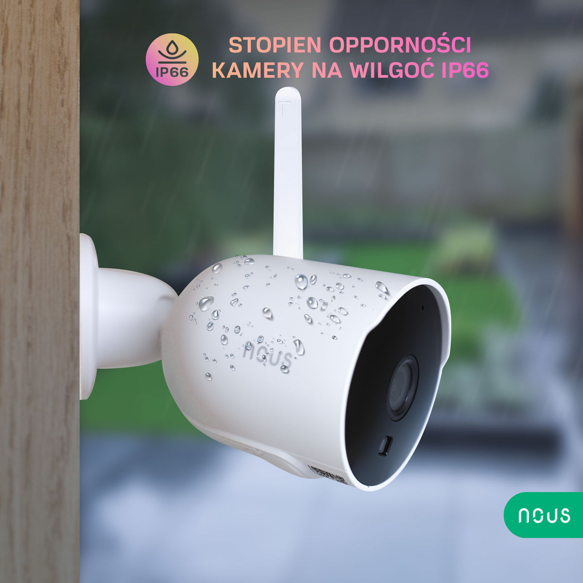Inteligentna IP Kamera Zewnętrzna typu Bullet WiFi 3MP NOUS W7P